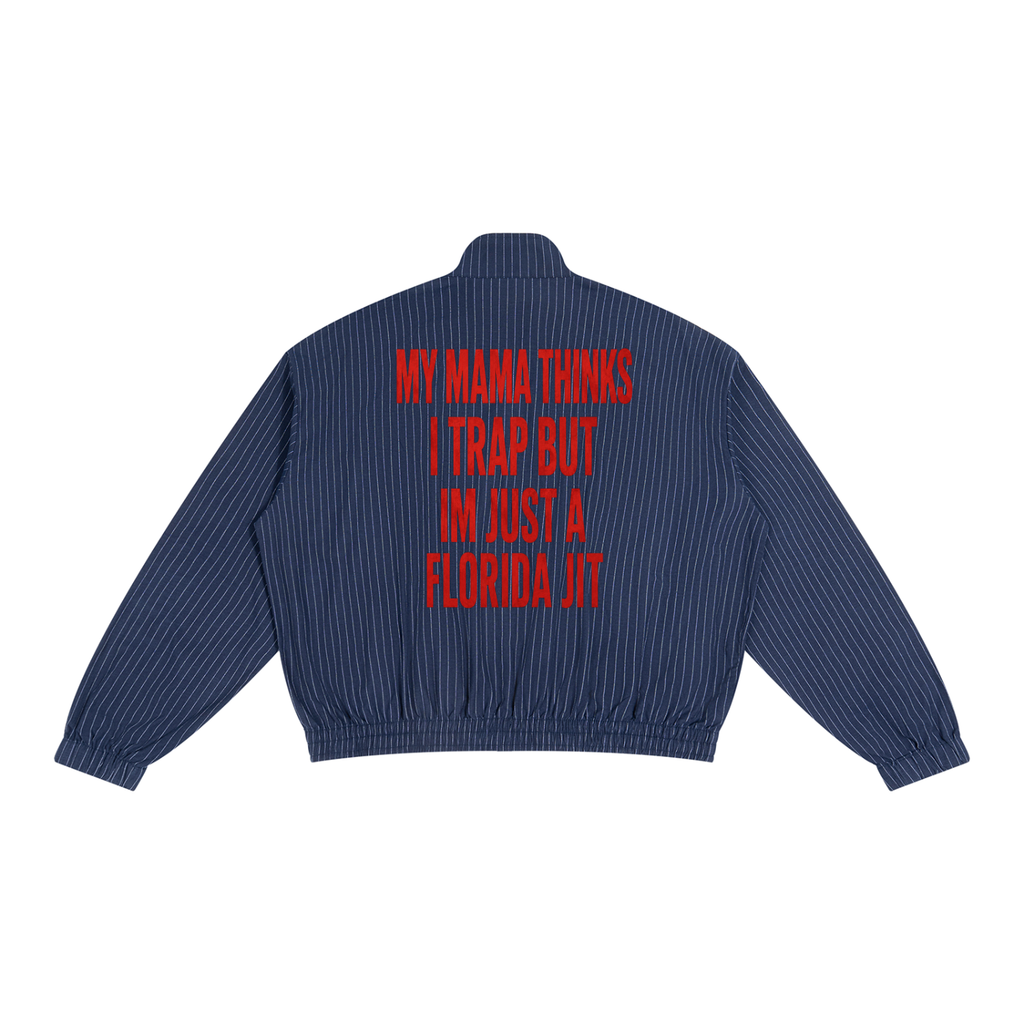 Mamma Thinks I Trap -- Full-Zip Track Jacket Unisex Striped