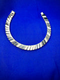 Fancy Brick Link Bracelet 7.6mm 7.5” Textured Polished