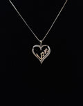 Natural Diamond Love Heart Pendant Necklace