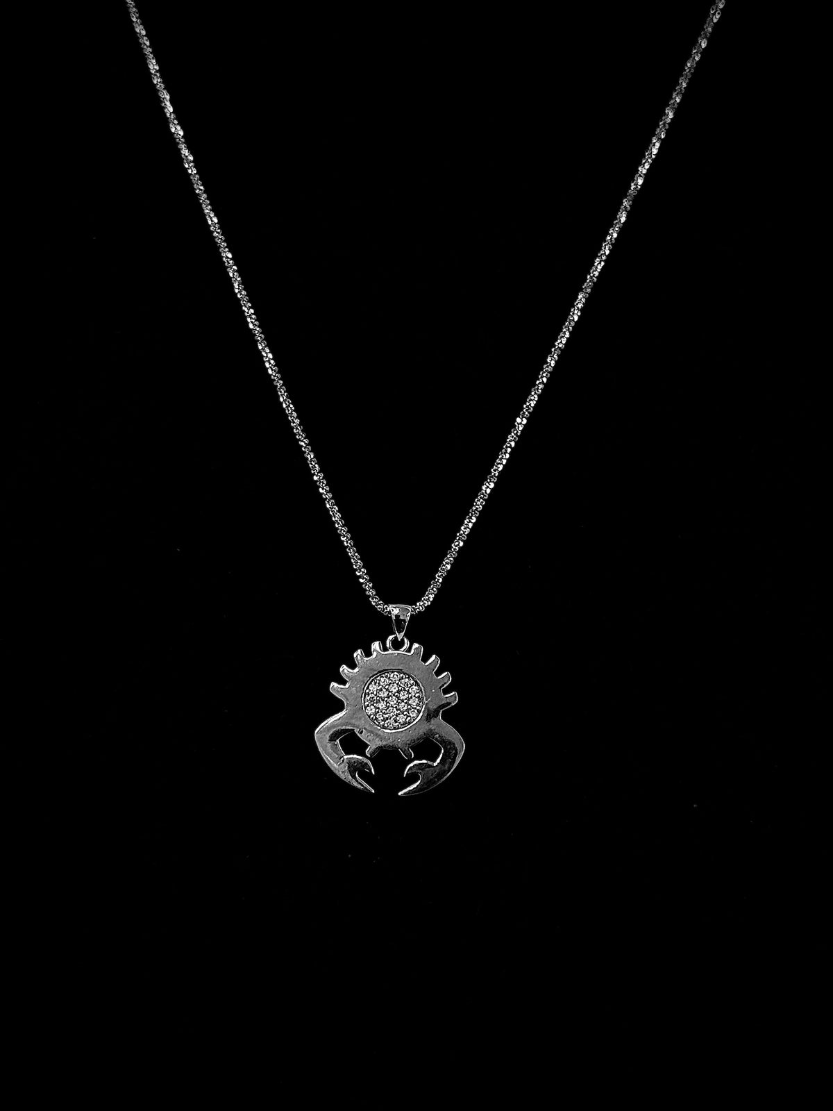 Crab Sun Pendant Necklace