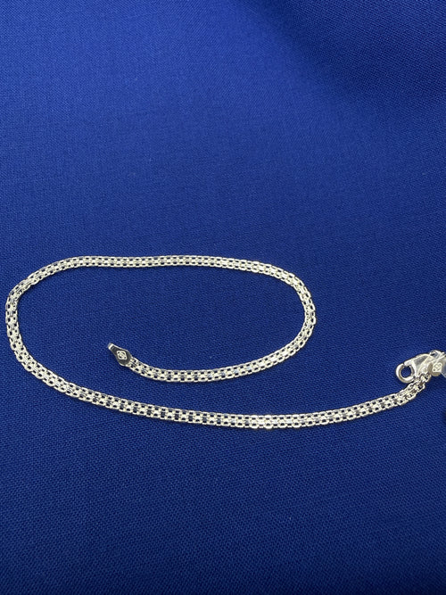 925 Italy Sterling Silver Bismarck Link Bracelet 2.7mm 7in