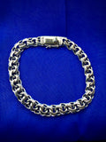 925 Sterling Silver Byzantine Link Bracelet 9mm 9in Heavy Polished