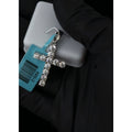 Sterling Silver Cross Pendant with 2.42 Moissanite