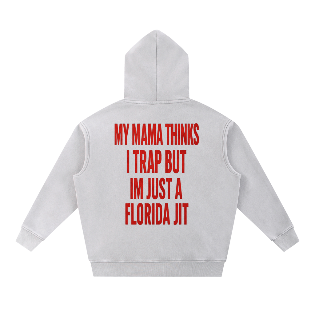 Mamma Thinks I Trap --Snow Wash Fleece Oversize Hoodie