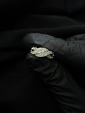 Natural Diamond Wave Crossover Ring 925 Sterling Silver Size 8