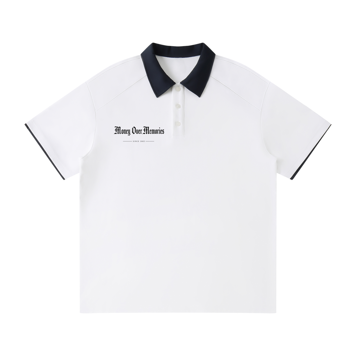 I Want 7 Figures --Contrast Collar Raglan Polo Shirt
