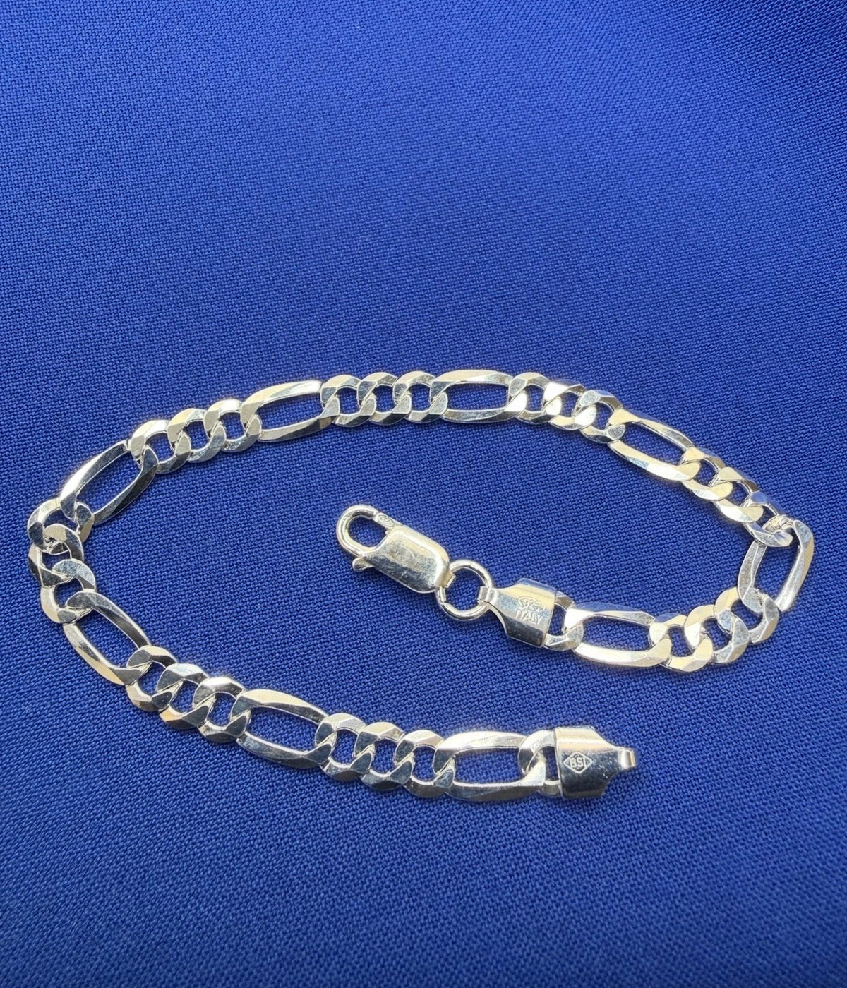Flat Figaro Link Bracelet 3mm 7in