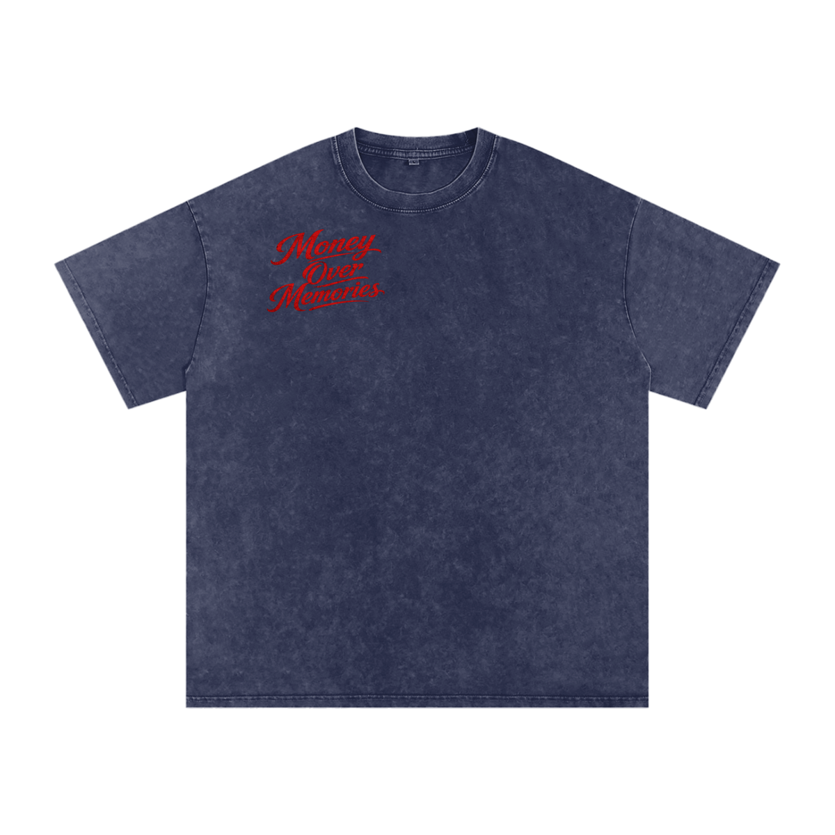 Mamma Thinks I Trap-- Snow Washed Oversized Cotton T-Shirt