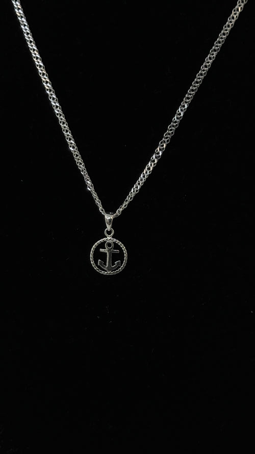 Anchor Pendant Necklace 925