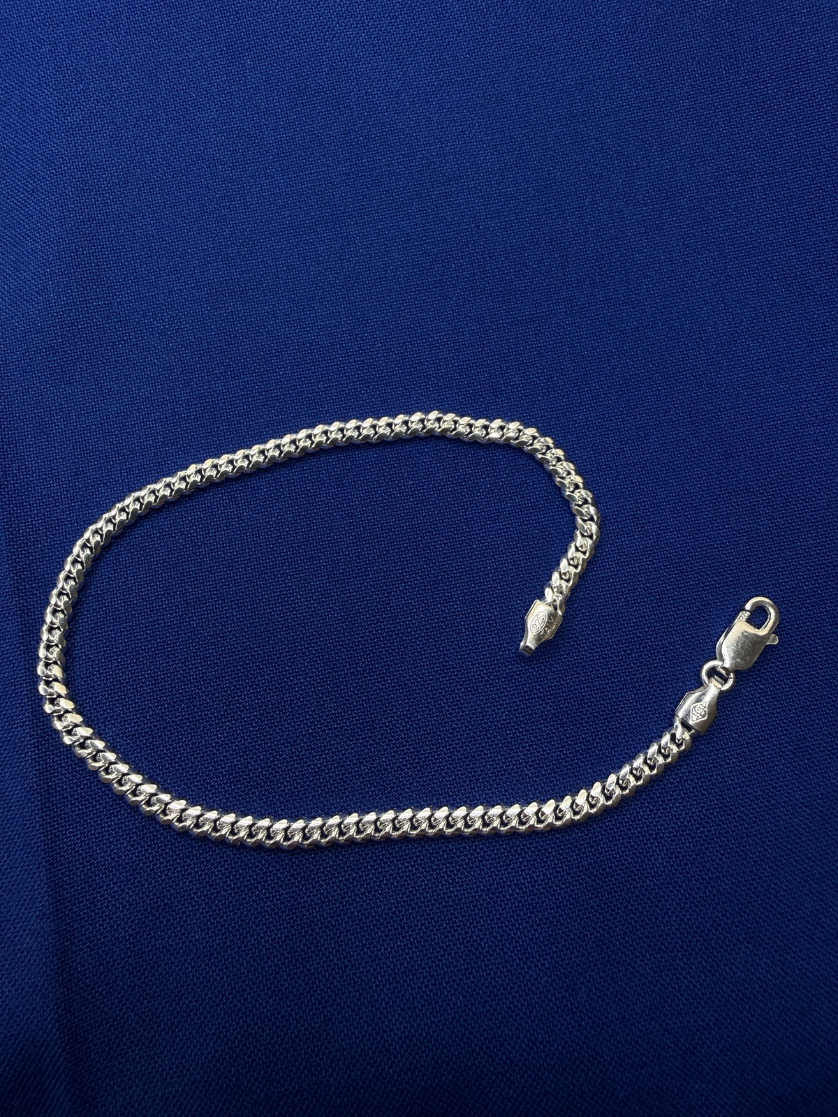 925 Italy Sterling Silver Miami Cuban Link Bracelet 3.8mm 8in