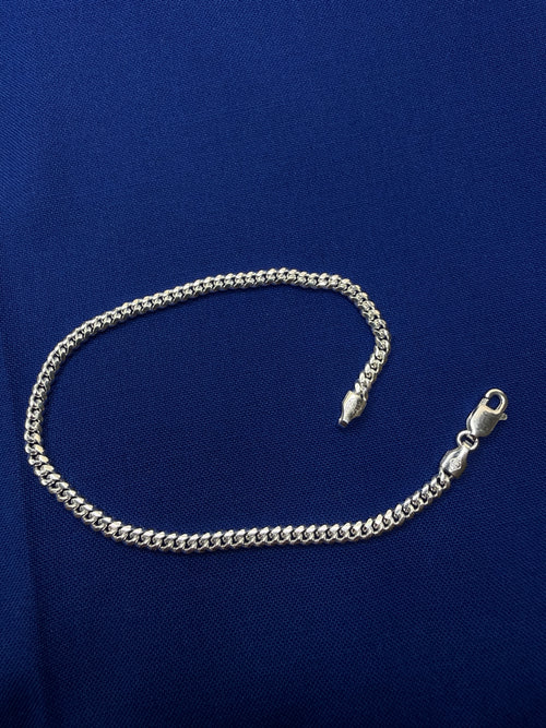 925 Italy Sterling Silver Miami Cuban Link Bracelet 3.8mm 8in