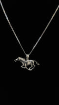 Mustang Pendant 2mm Curb Chain Necklace