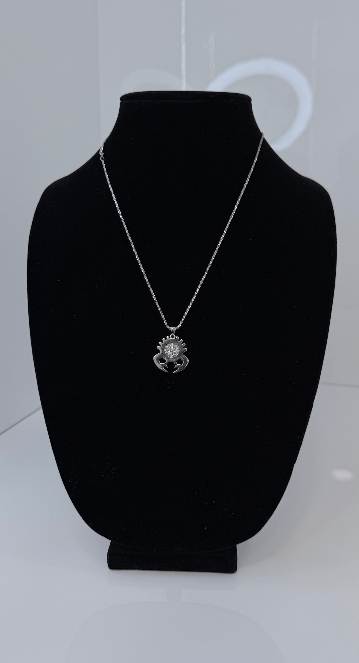 Crab Sun Pendant Necklace