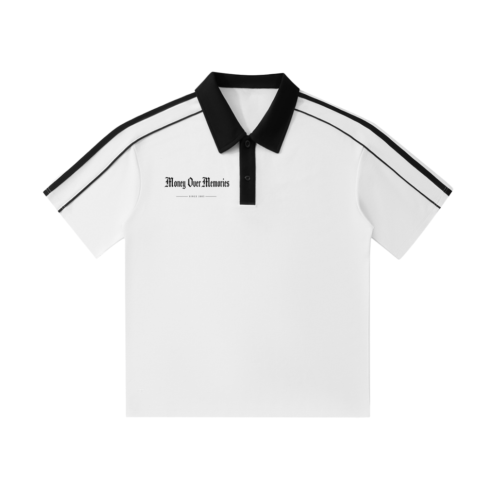 I Want 7 Figures --Contrast Collar Short-Sleeve Polo Shirt
