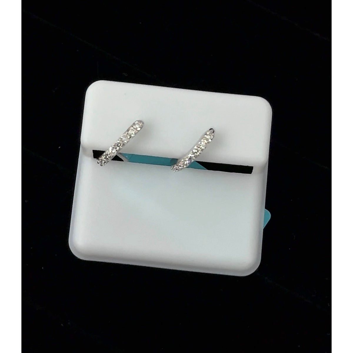 925 Sterling Silver Moissanite Hoop Earrings 0.36 CTW
