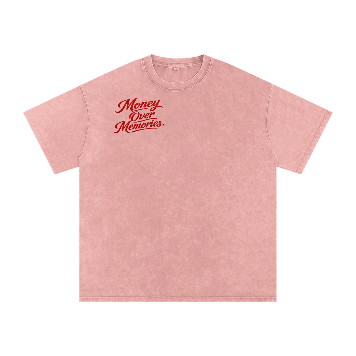 Mamma Thinks I Trap-- Snow Washed Oversized Cotton T-Shirt