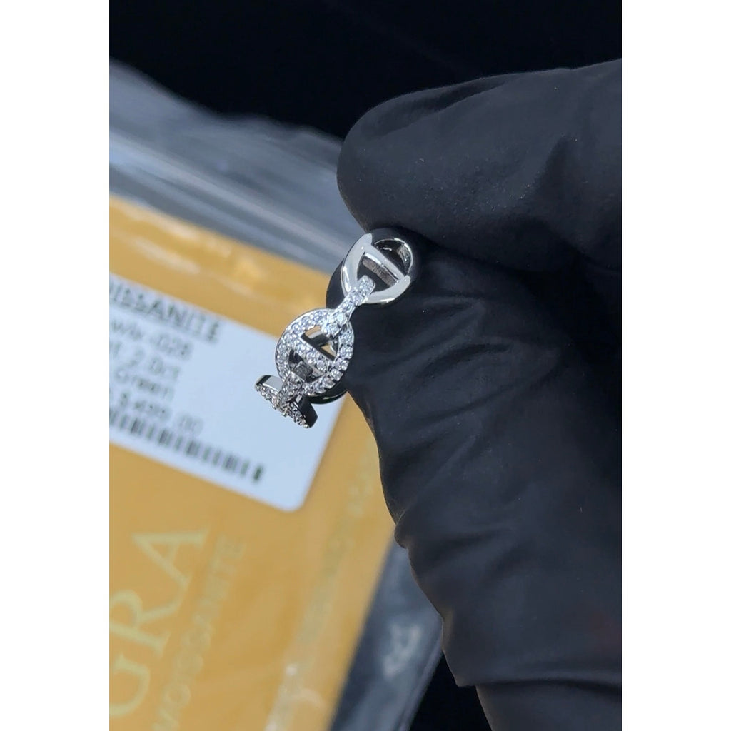 Moissanite Chain Link Ring size 7