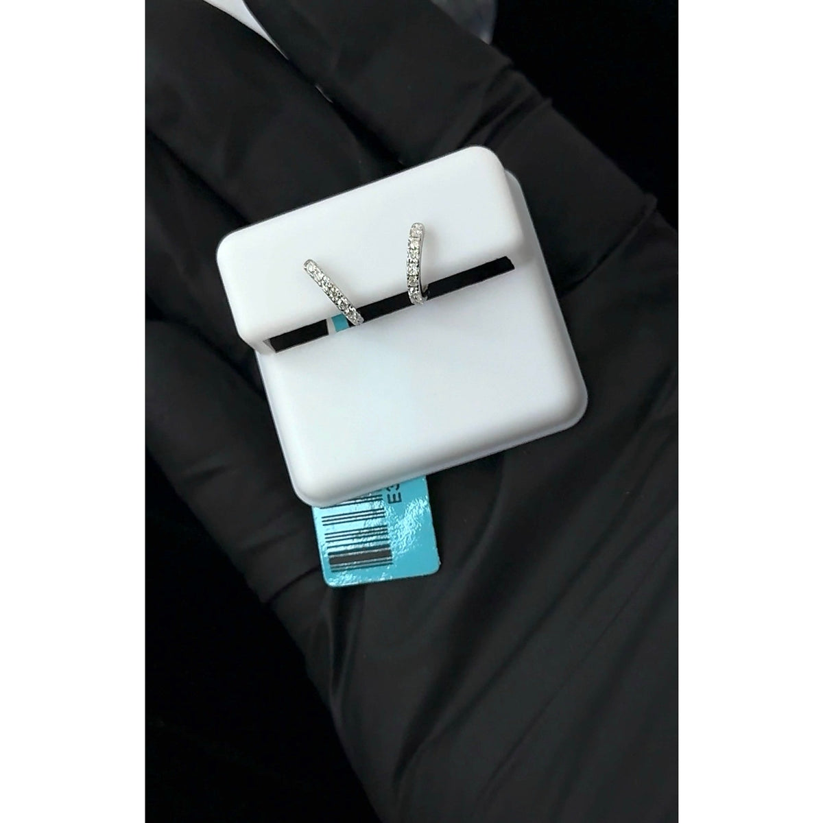 925 Sterling Silver 0.25 CTW Moissanite Hoop Earrings